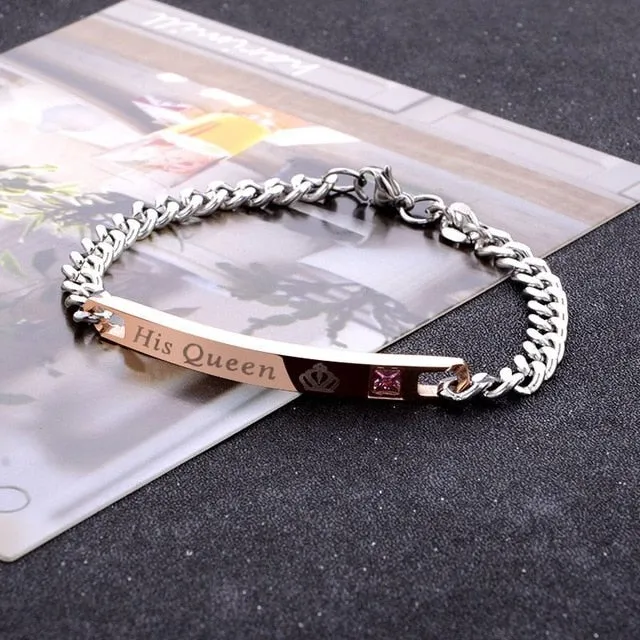 Her King & His Queen Matching Bracelet Set