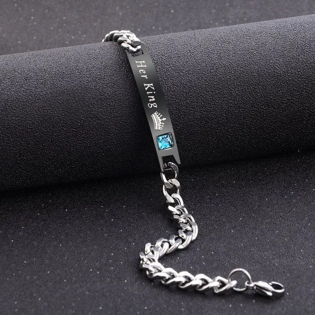Her King & His Queen Matching Bracelet Set