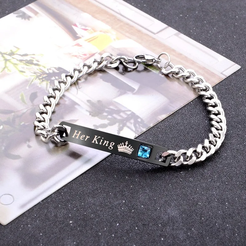 Her King & His Queen Matching Bracelet Set
