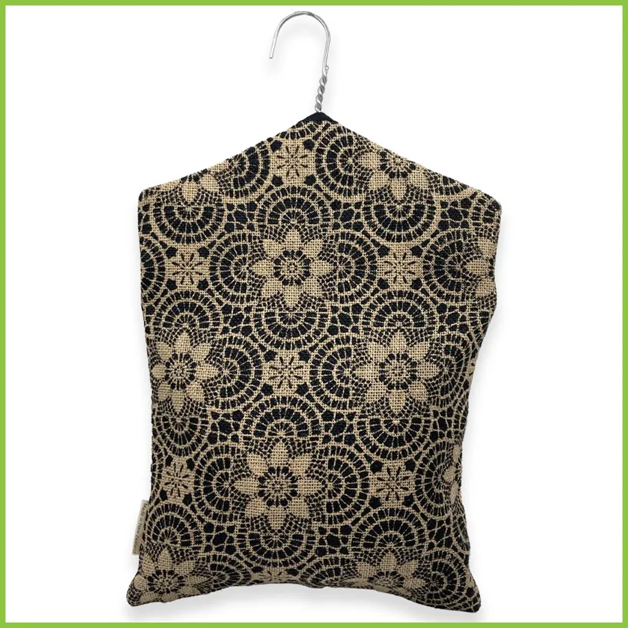 Hessian Peg Bag - Geo Floral