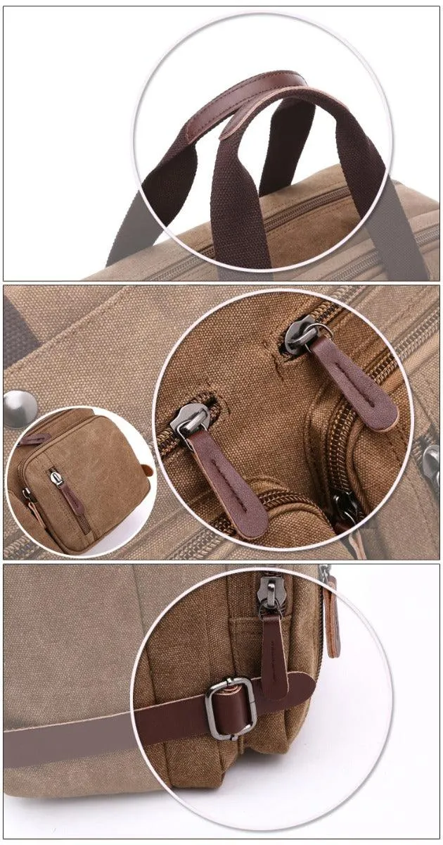 High Quality Casual Canvas Business Briefcase Mens Bag