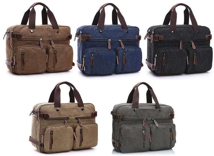 High Quality Casual Canvas Business Briefcase Mens Bag