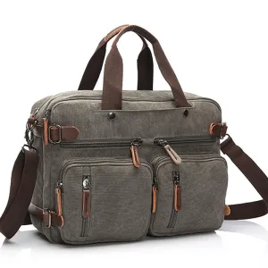 High Quality Casual Canvas Business Briefcase Mens Bag