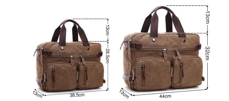 High Quality Casual Canvas Business Briefcase Mens Bag