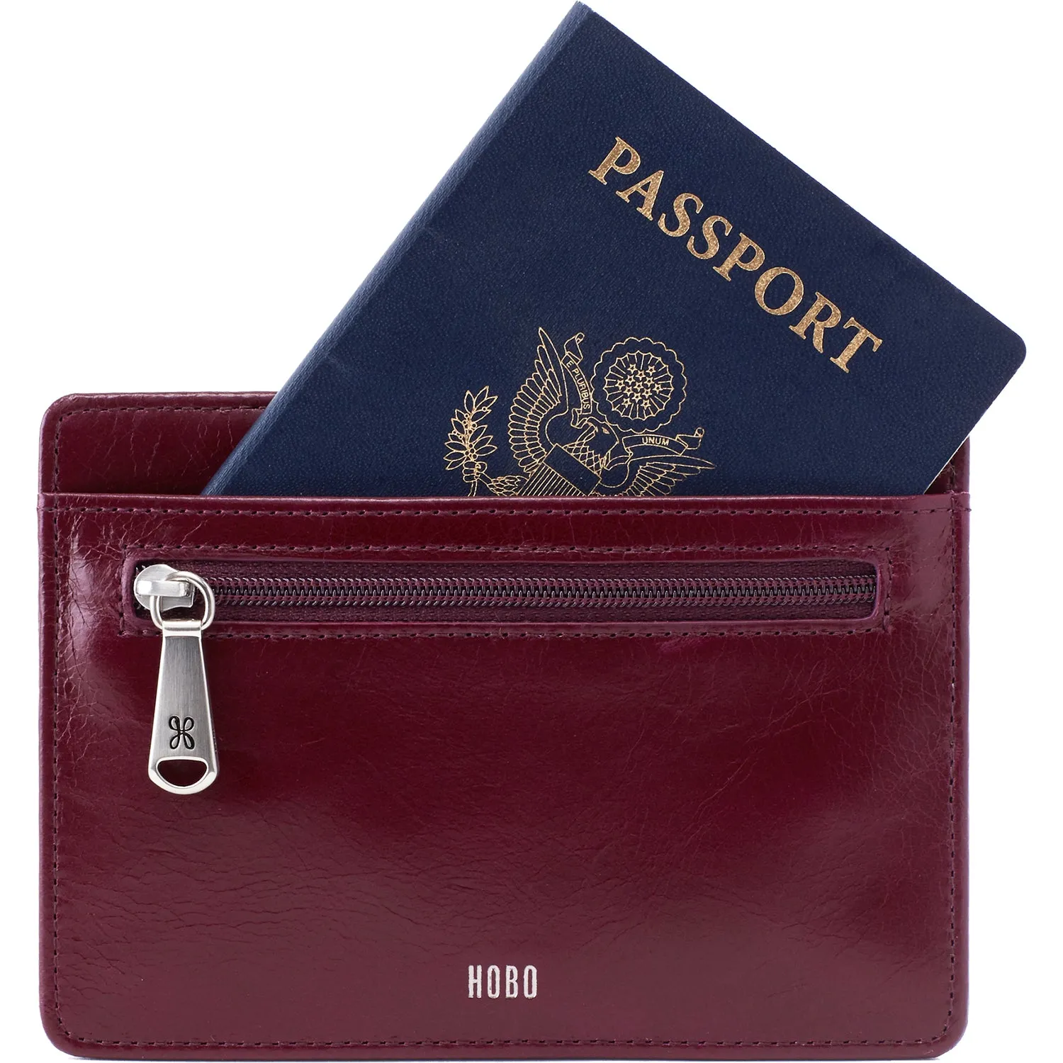 Hobo Euro Slide Eggplant Vintage Leather