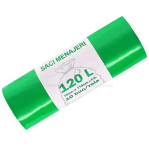 Household Garbage Bags Esenia, Green, 120L