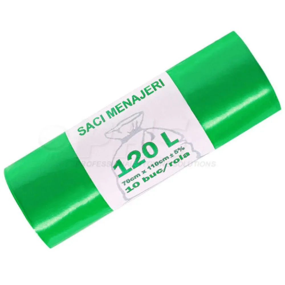 Household Garbage Bags Esenia, Green, 120L