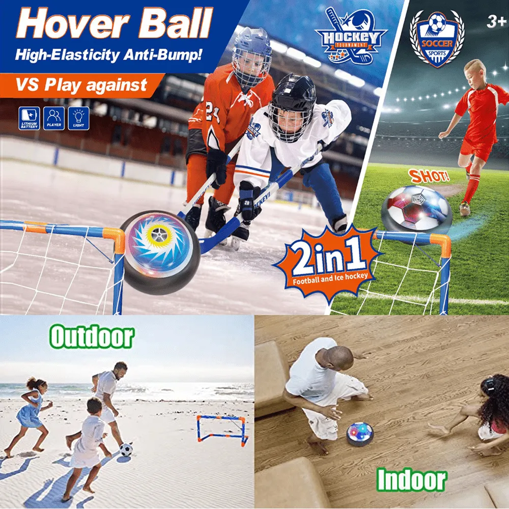 Hover Football and Ice Hockey Set