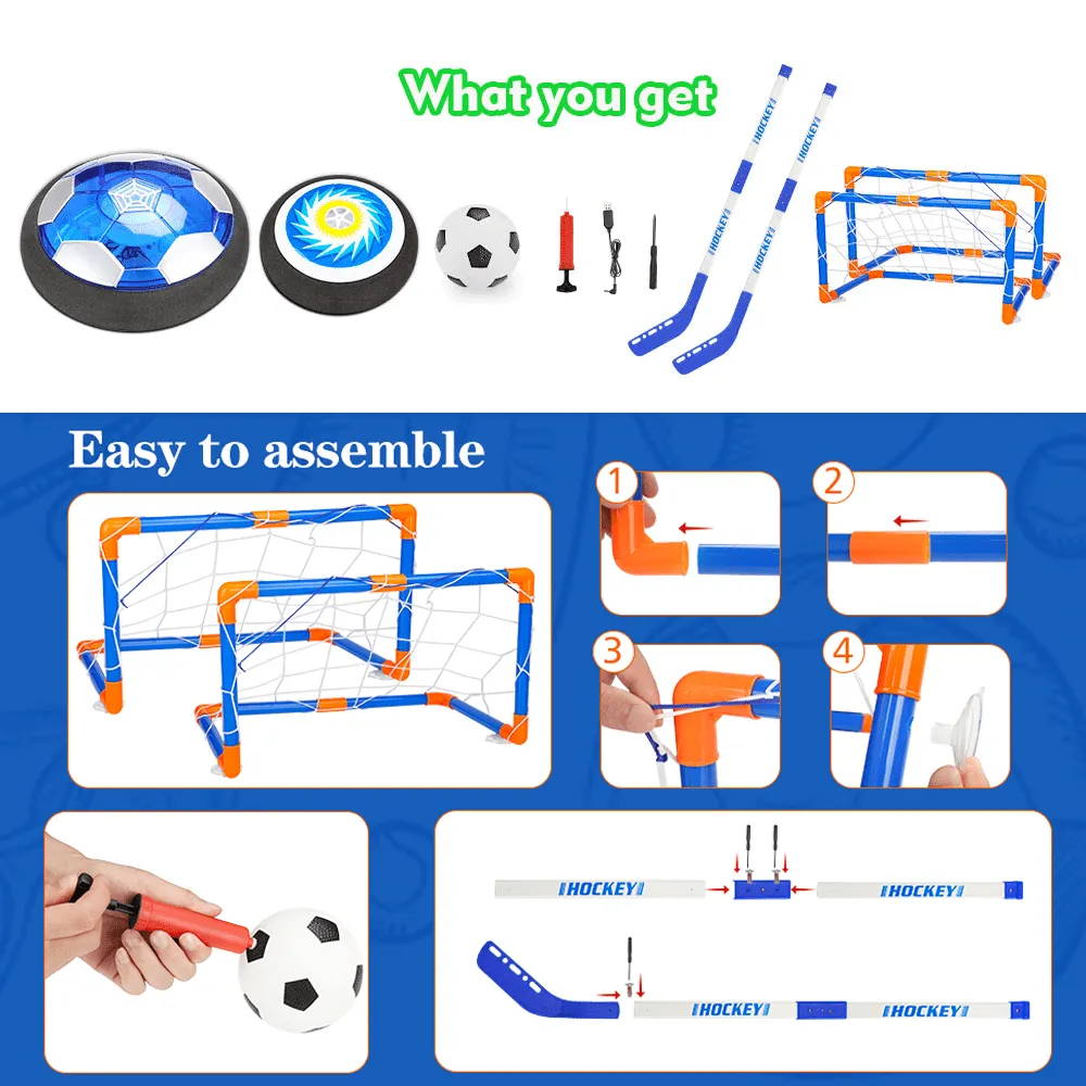 Hover Football and Ice Hockey Set