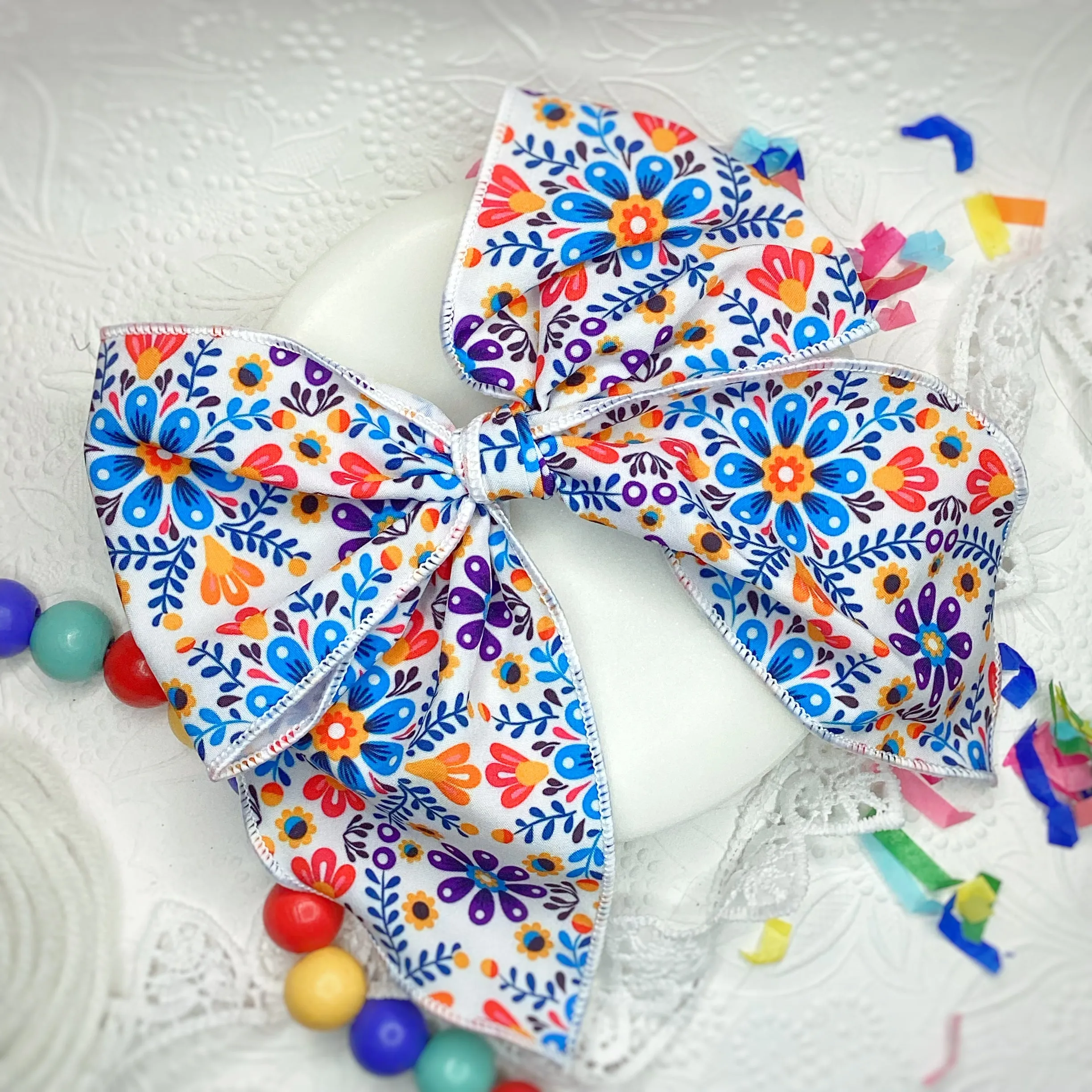 Huilpiles Florals Bow Strip and Scrunchie Collection