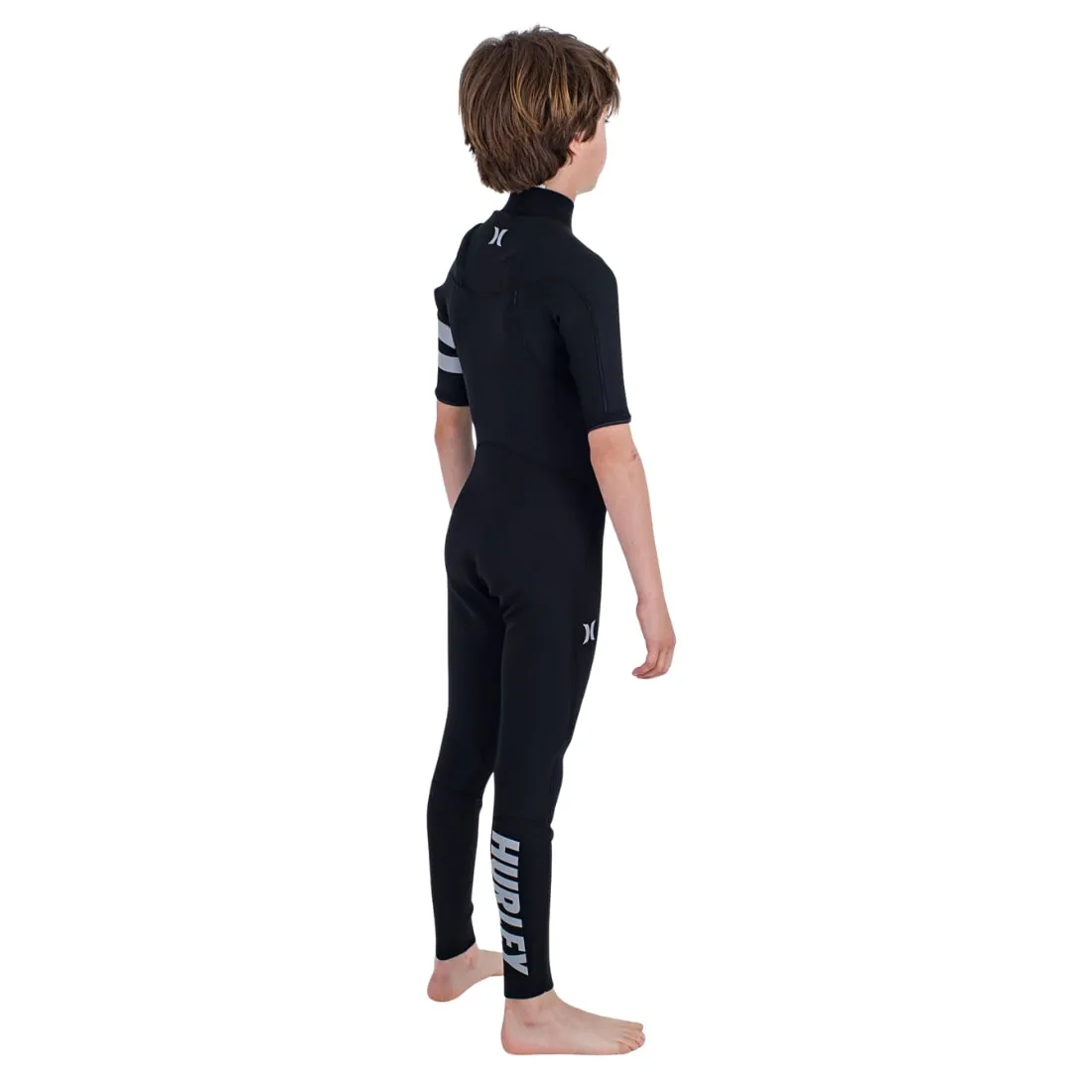 Hurley Kids Advantage 2/2mm Chest Zip Short Sleeve Wetsuit - Black
