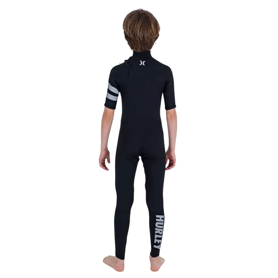 Hurley Kids Advantage 2/2mm Chest Zip Short Sleeve Wetsuit - Black