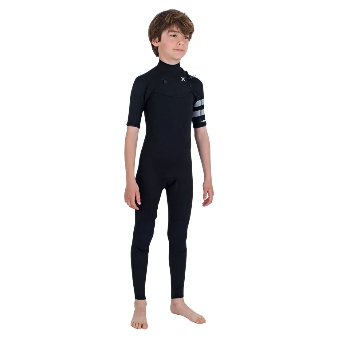 Hurley Kids Advantage 2/2mm Chest Zip Short Sleeve Wetsuit - Black