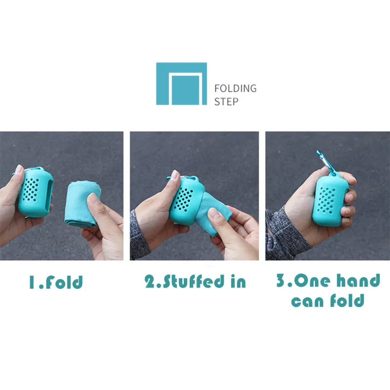 Ice Feeling Sports Towel Compressed Microfiber Cooling Towel Quick-Drying