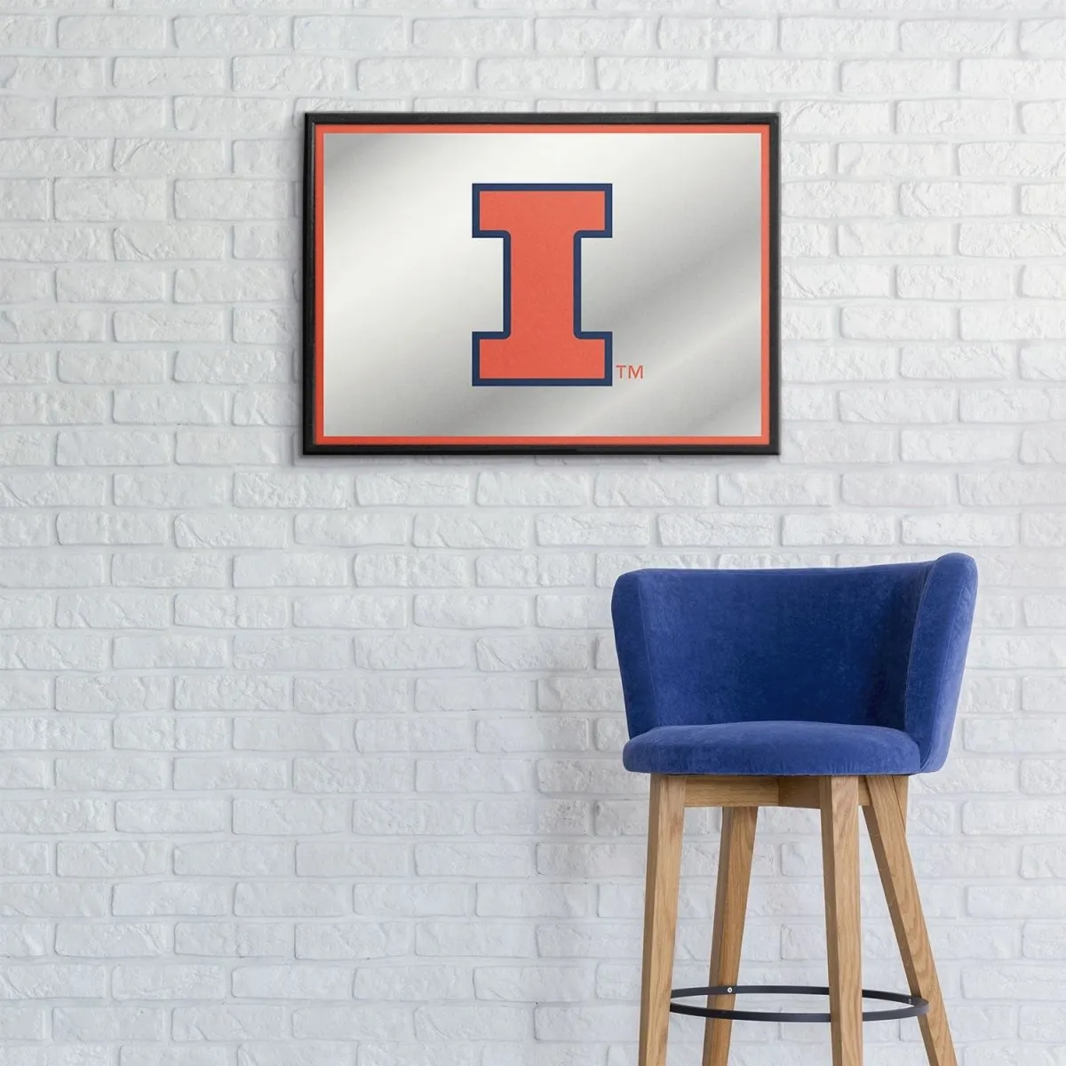 Illinois Fighting Illini: Framed Mirrored Wall Sign