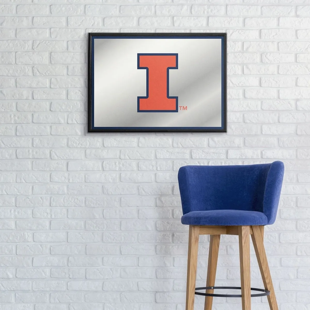 Illinois Fighting Illini: Framed Mirrored Wall Sign