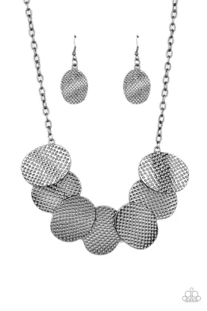Industrial Wave Black Paparazzi Necklace