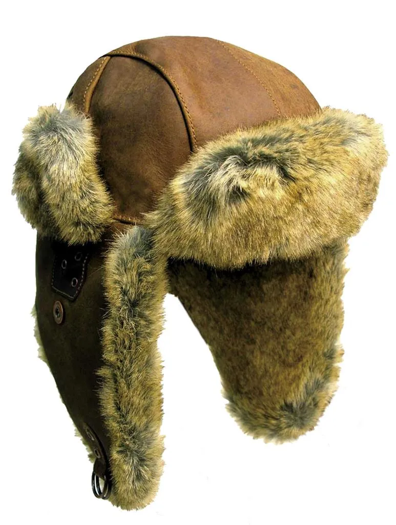 Inlander Leather Aviator Hat