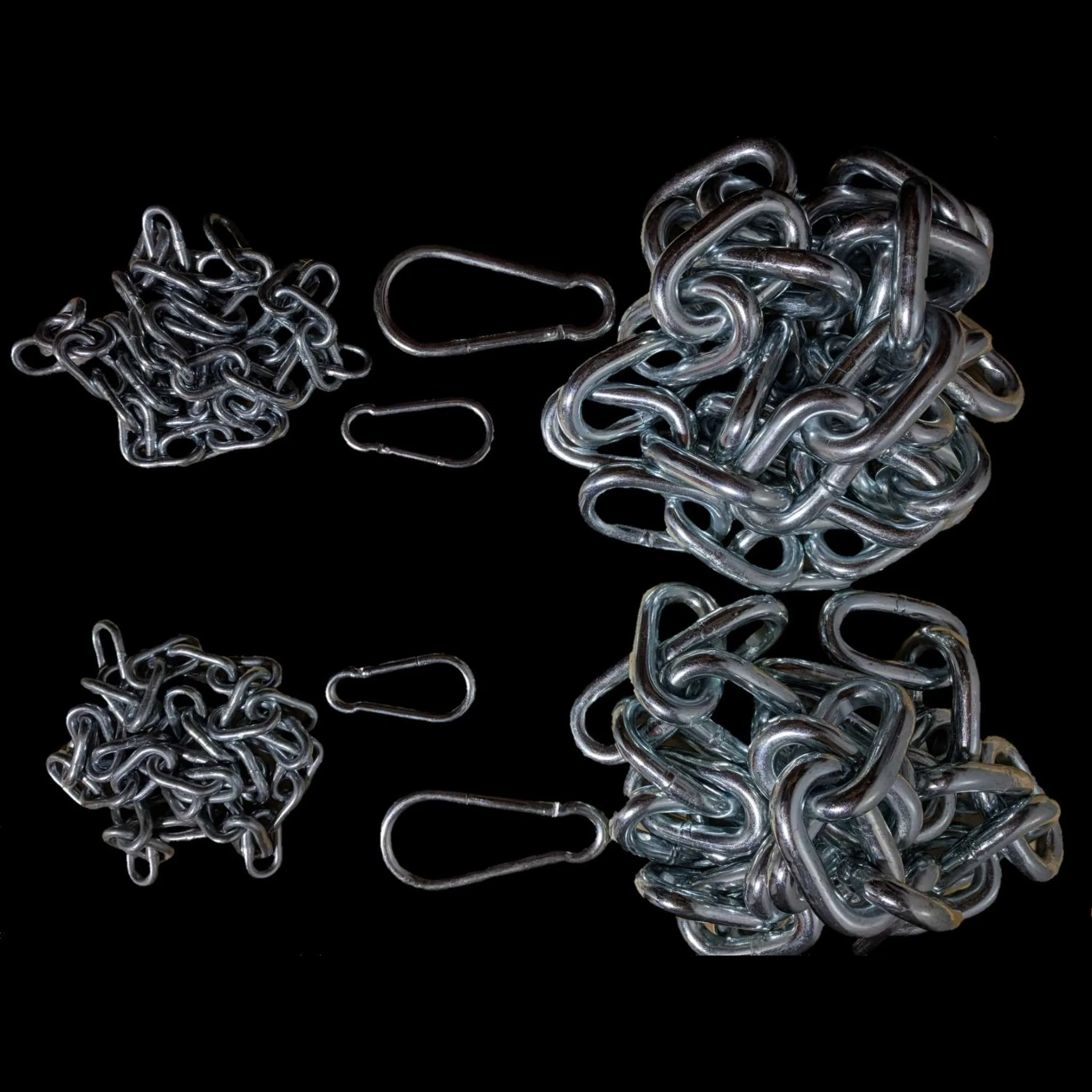 ISF Powerlifting Chains 5/8" Link 20LB Pair Carabiner
