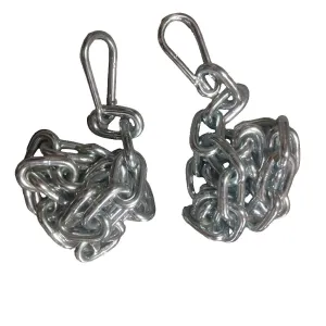 ISF Powerlifting Chains 5/8" Link 20LB Pair Carabiner