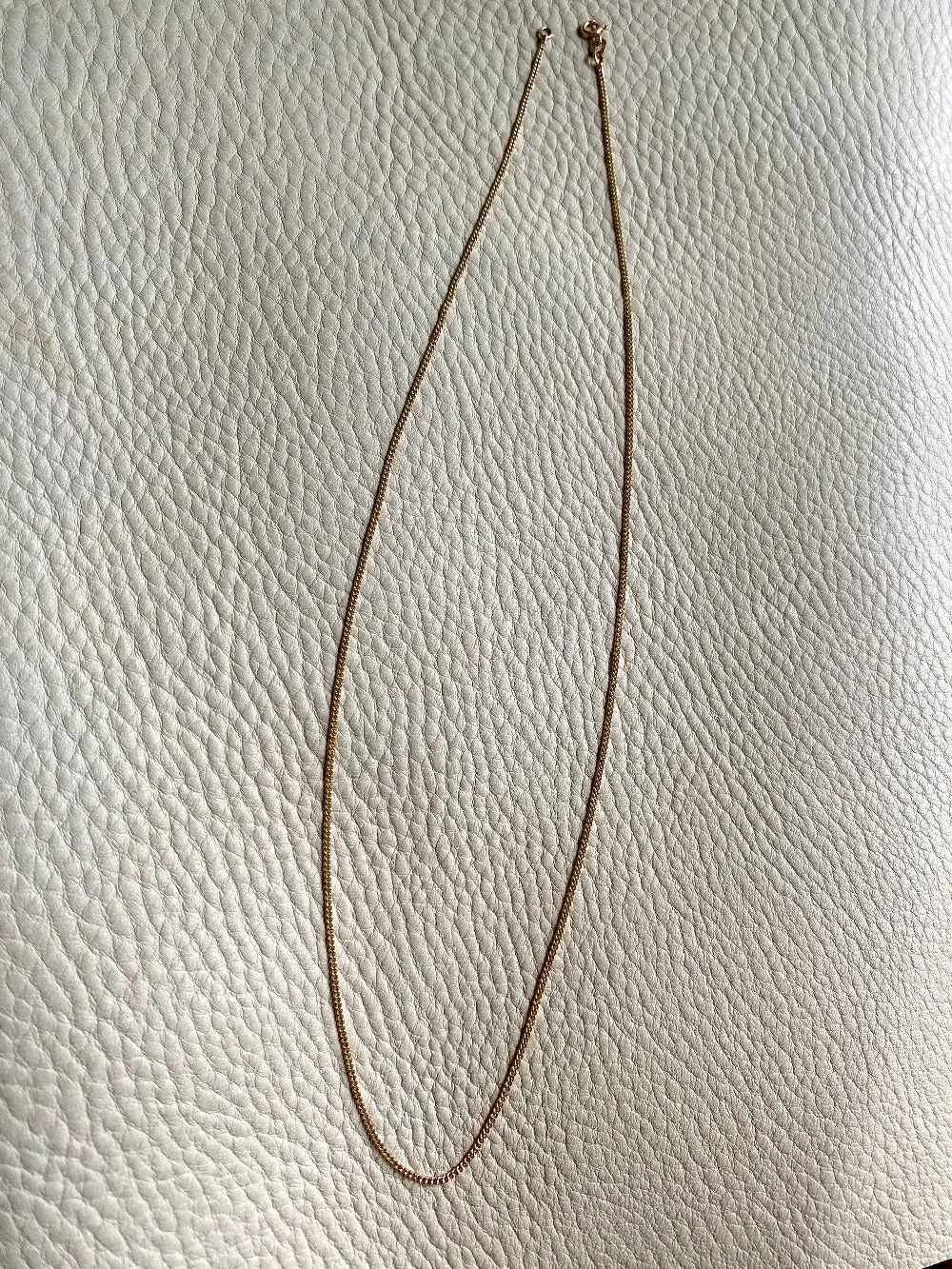 Italian vintage 18k gold curb link necklace by Balestra - 21 inch length