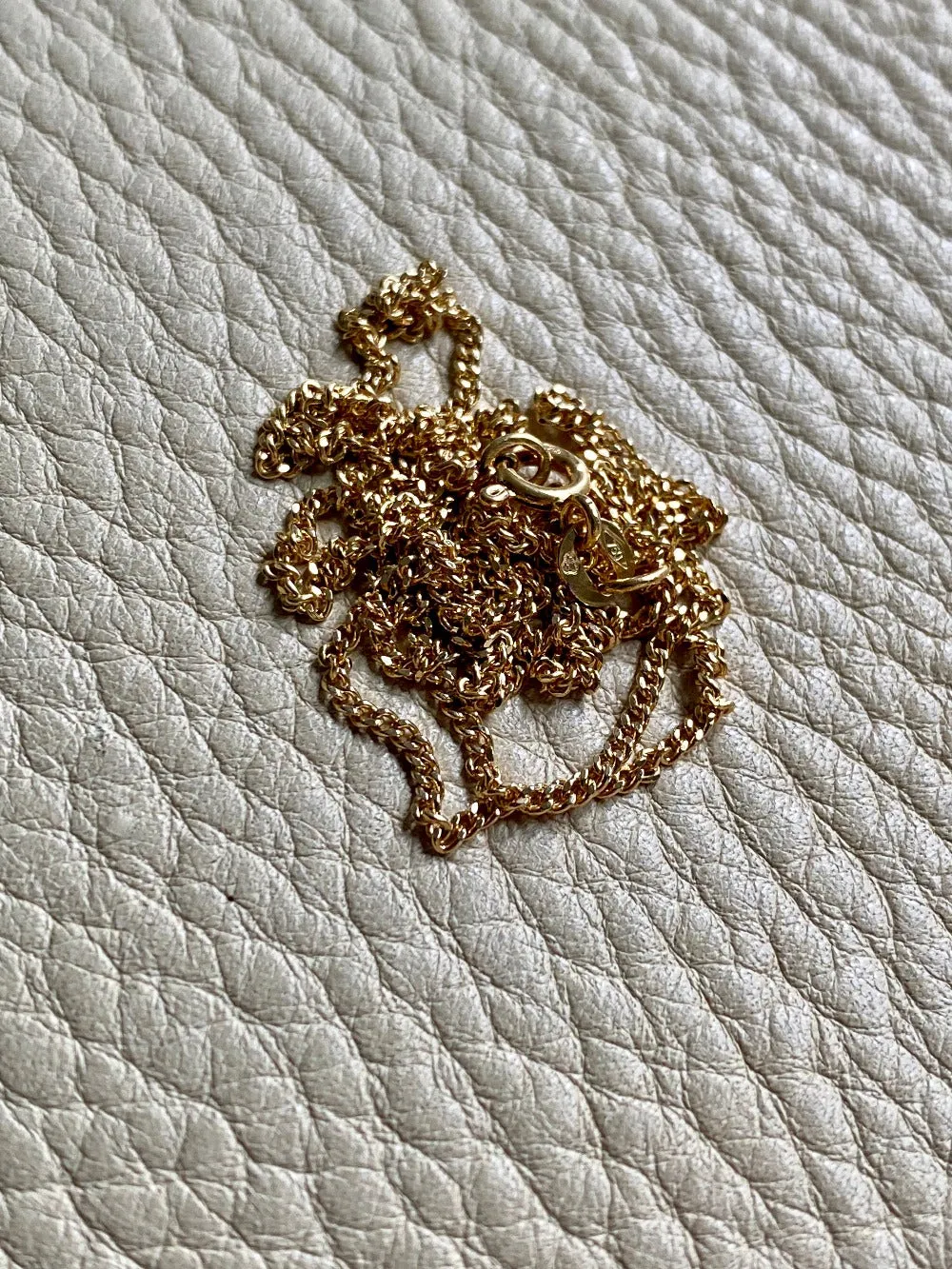 Italian vintage 18k gold curb link necklace by Balestra - 21 inch length