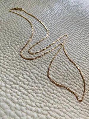 Italian vintage 18k gold curb link necklace by Balestra - 21 inch length