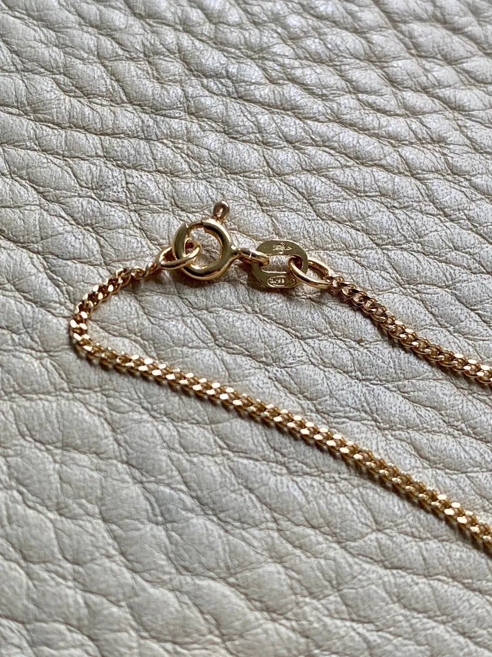 Italian vintage 18k gold curb link necklace by Balestra - 21 inch length
