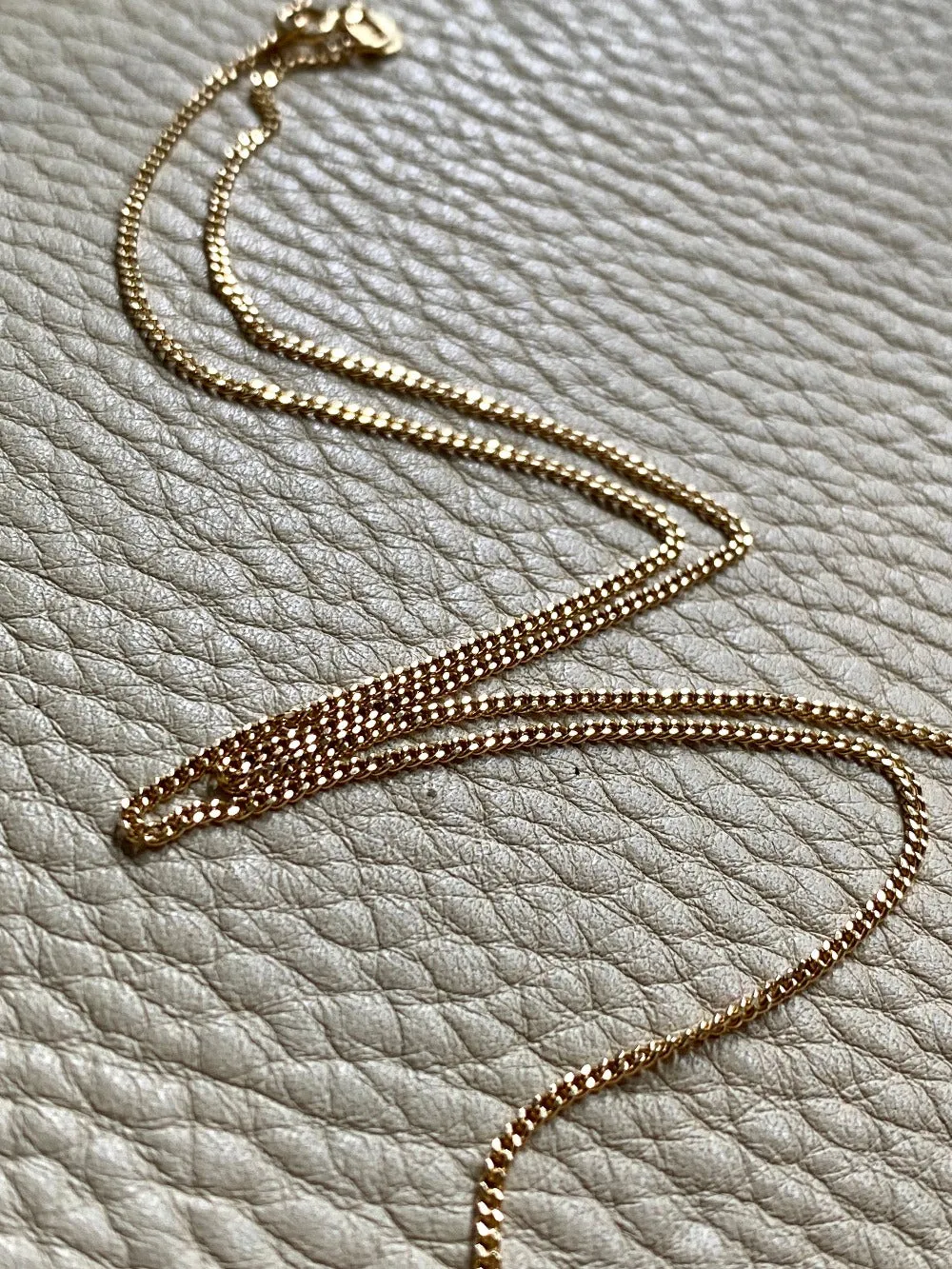 Italian vintage 18k gold curb link necklace by Balestra - 21 inch length