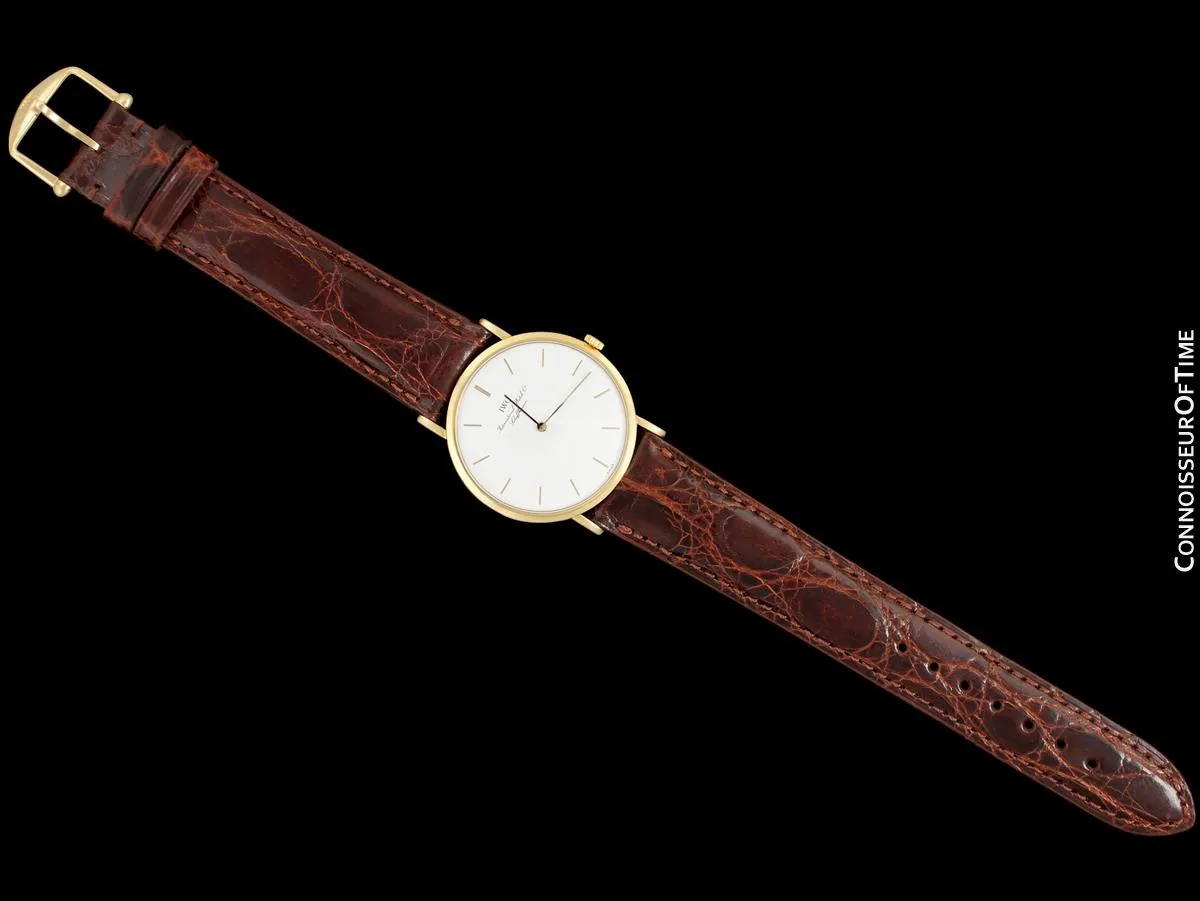 IWC Portofino Vintage Mens Thin Handwound Watch - 18K Gold