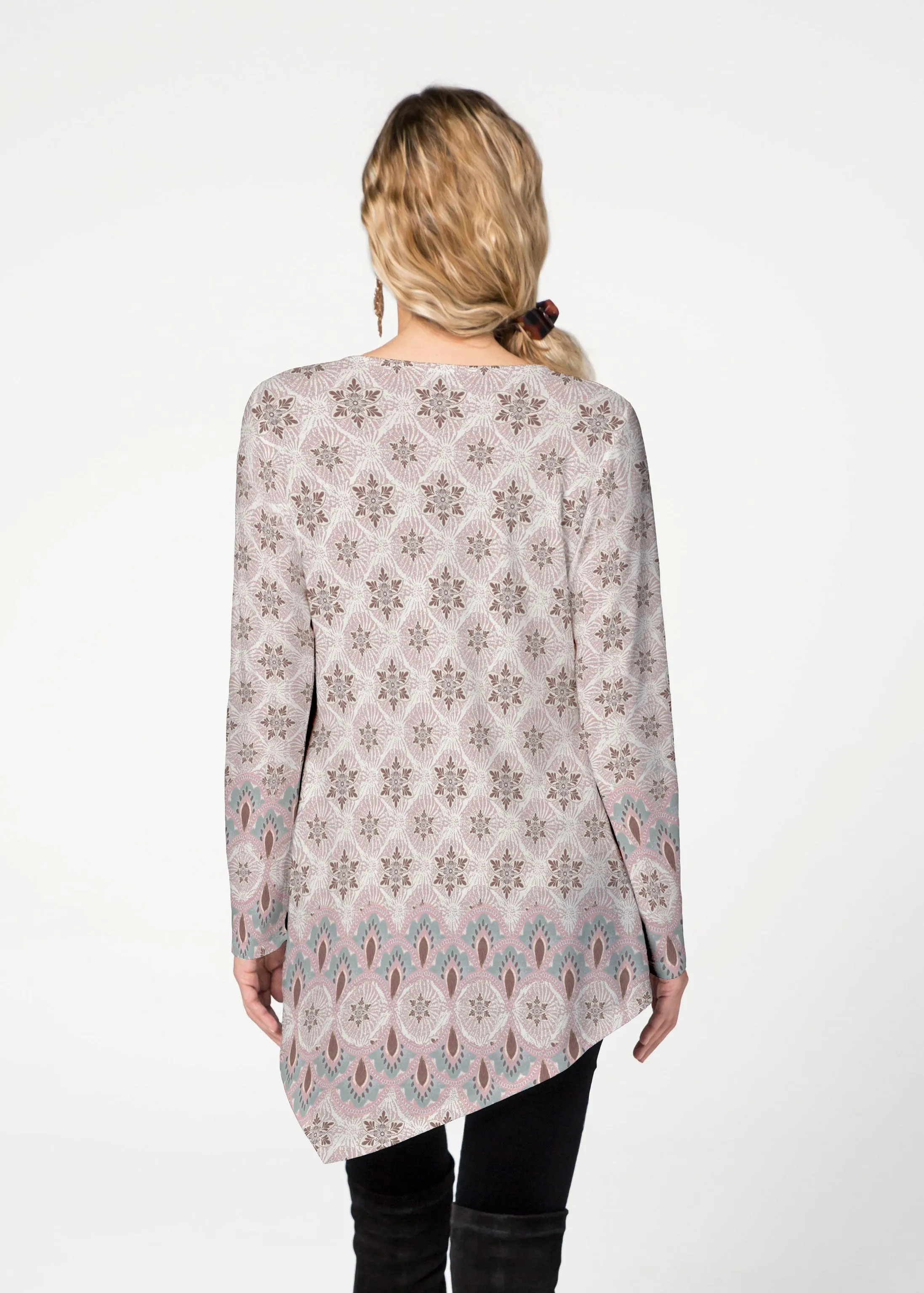 Izzy Grey (19200) ~ Asymmetrical French Terry Tunic