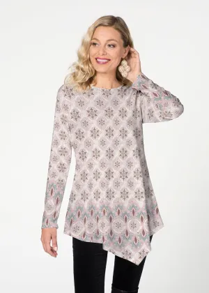 Izzy Grey (19200) ~ Asymmetrical French Terry Tunic