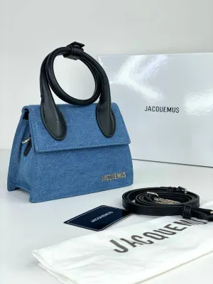 Jacquemus Le Chiquito Bag in Blue Canvas