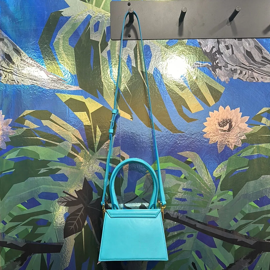 JACQUEMUS Le Chiquito Moyen Turquoise Bag