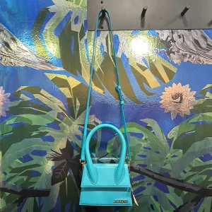 JACQUEMUS Le Chiquito Moyen Turquoise Bag