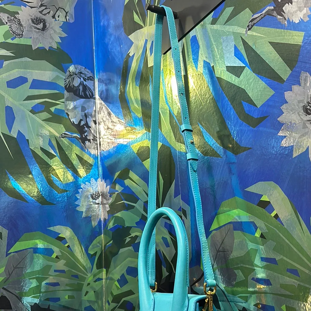 JACQUEMUS Le Chiquito Moyen Turquoise Bag