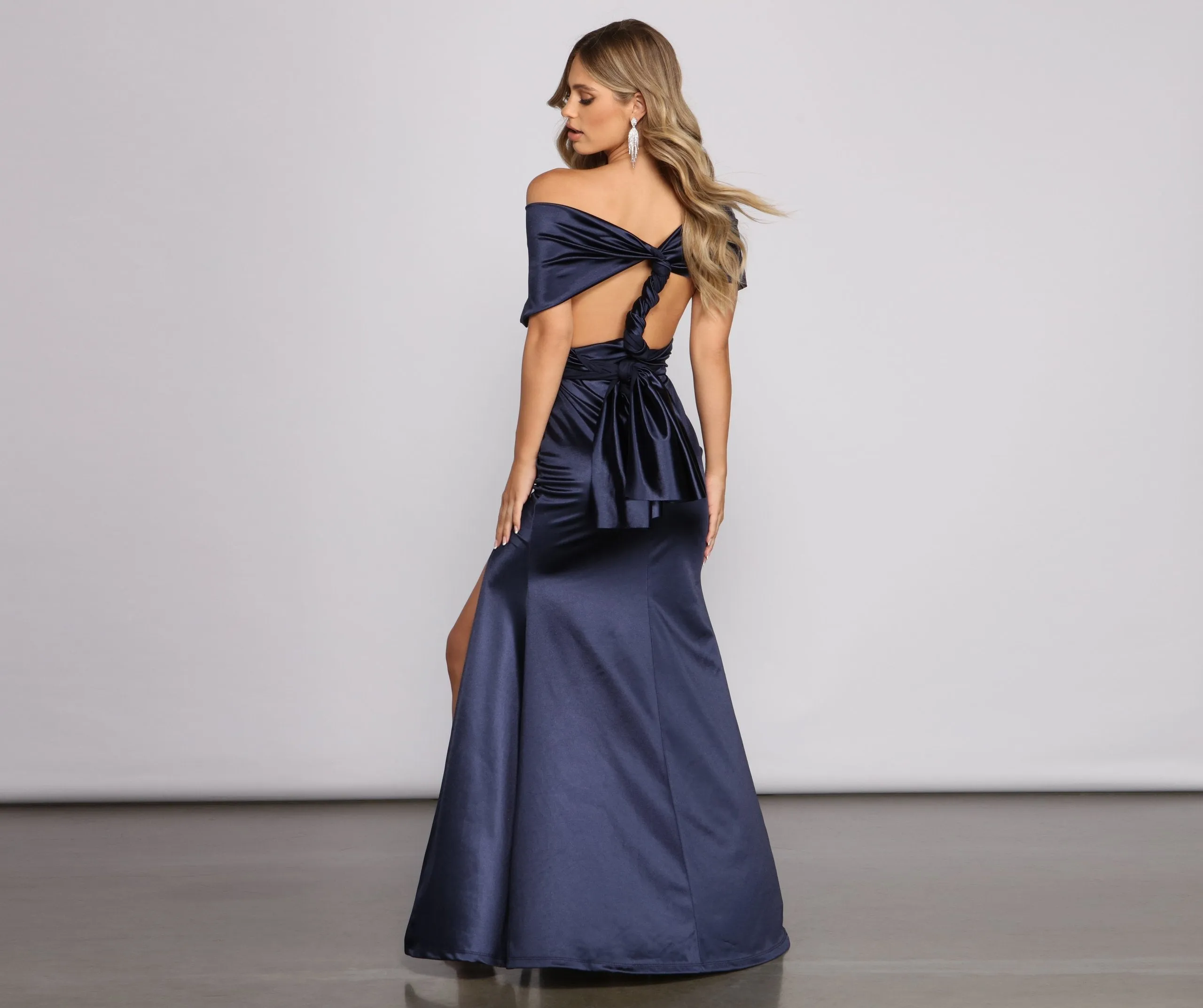 Johanna Formal Convertible Charming Ties Satin Dress