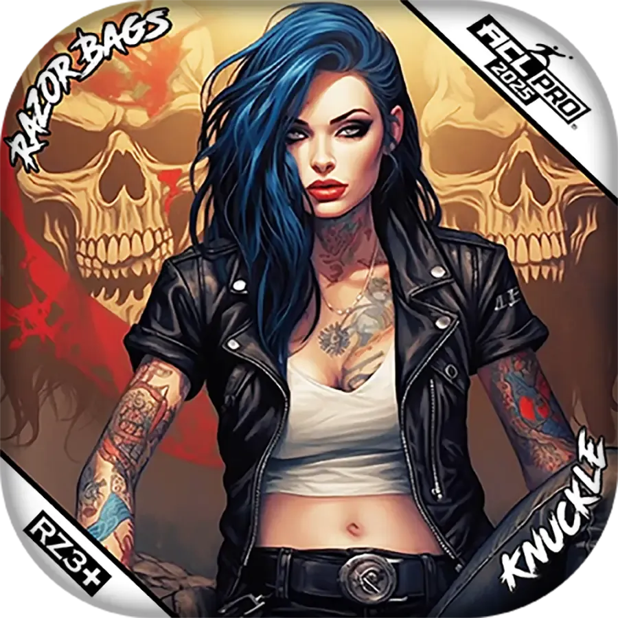 Knuckle | Woman Skulls | ACL PRO Razor Cornhole Bags