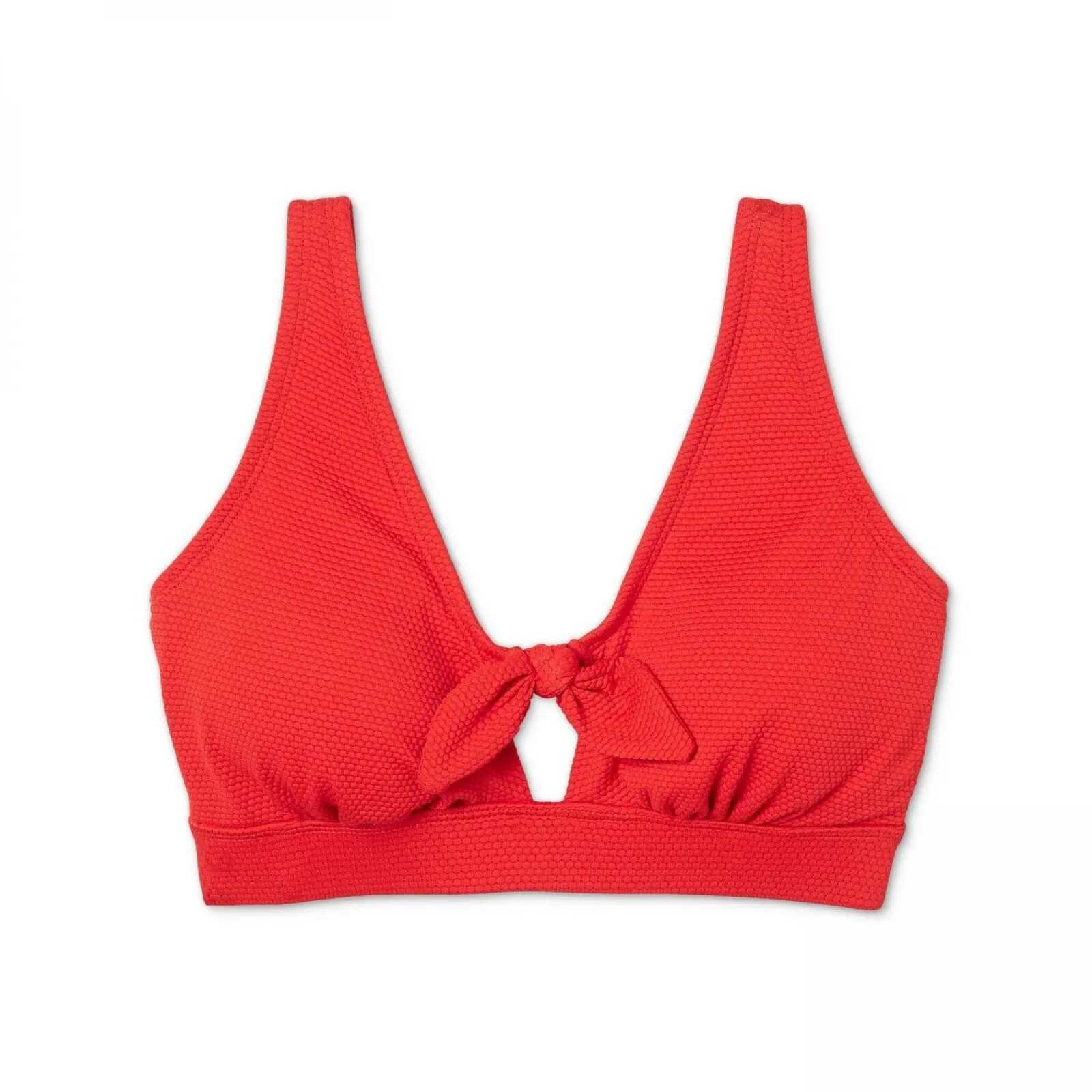 Kona Sol Women's Pique Tie Front Bikini Top