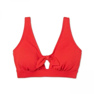 Kona Sol Women's Pique Tie Front Bikini Top