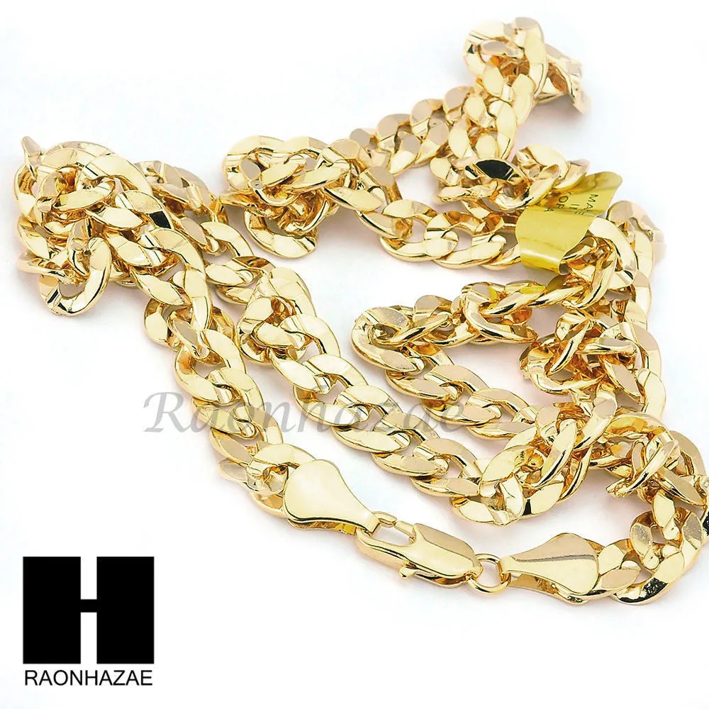 L JESUS FACE ROUND PENDANT & DIAMOND CUT CUBAN LINK CHAIN NECKLACE NN55