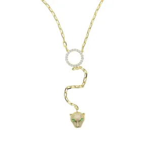 l leopard jaguar pendant choker