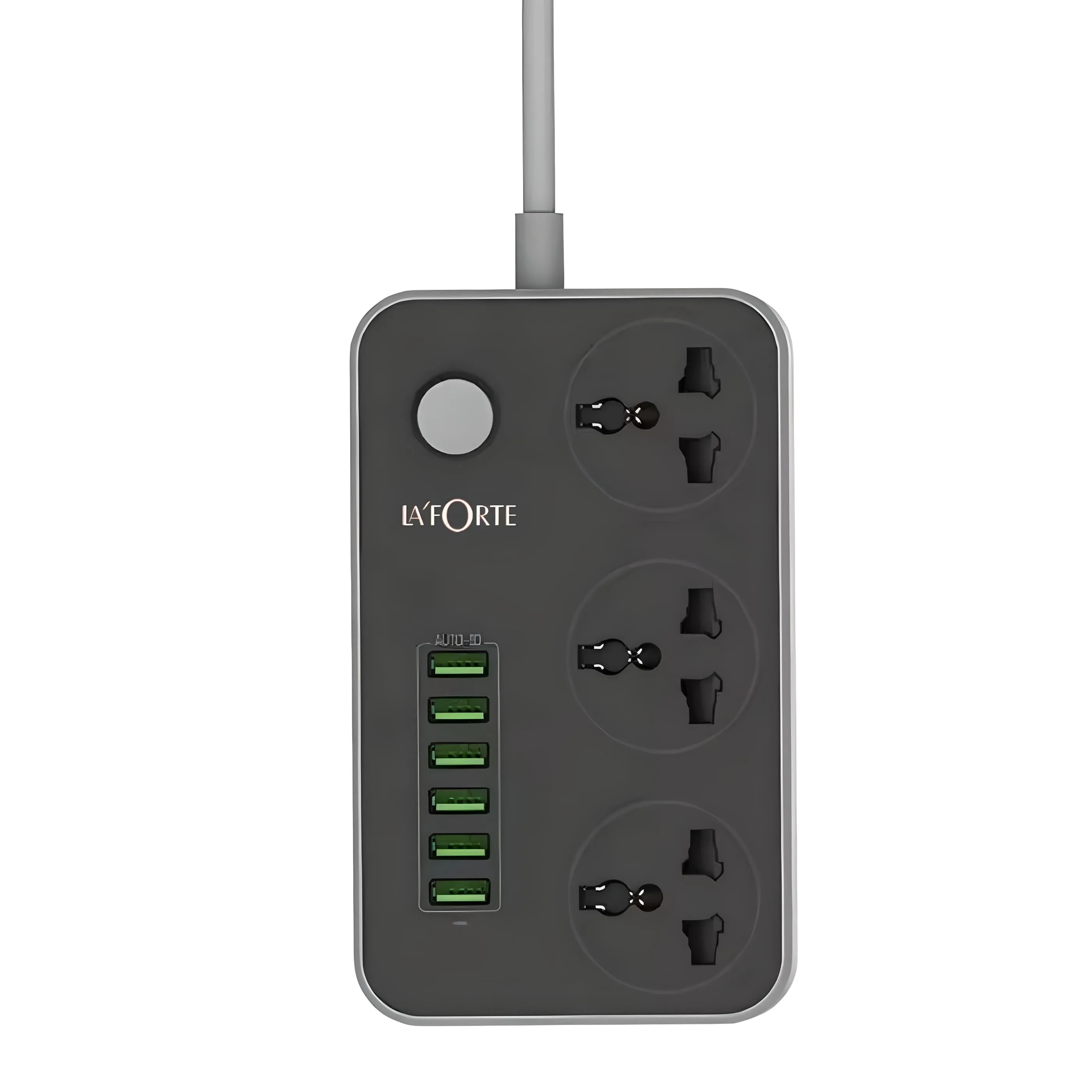 LA' FORTE Extension Board with 6 USB and 3 AC Outlets Power strip (1.65 mtr Long Wire)