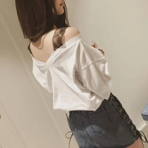 Lace Strap Top Shirt SD02449
