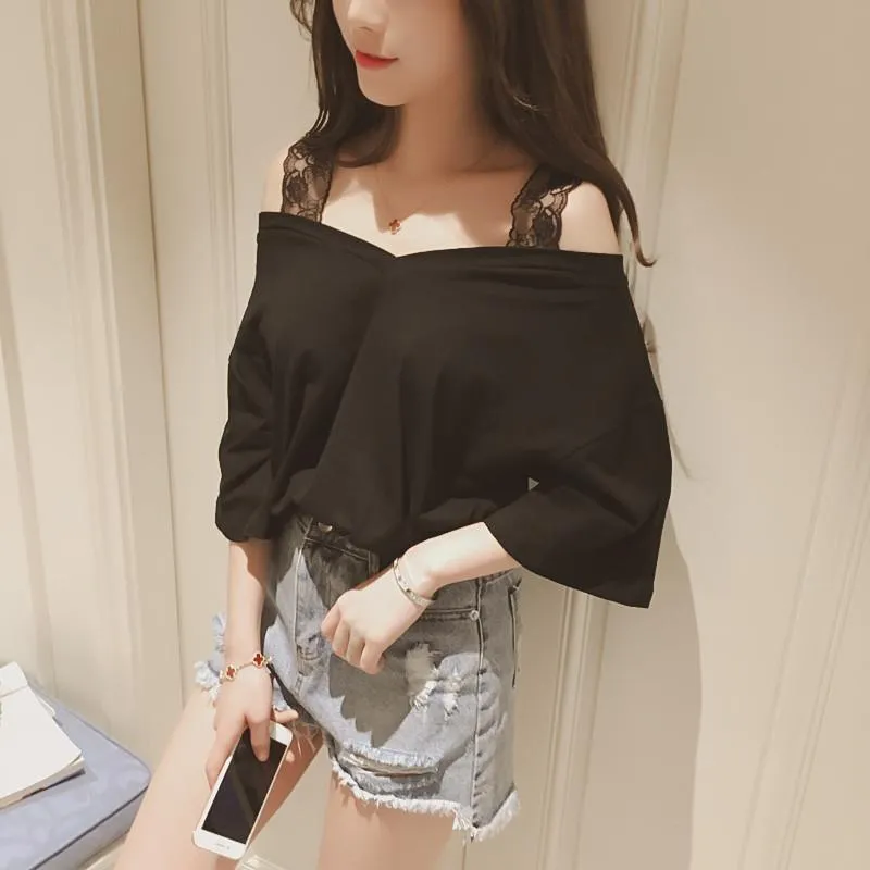 Lace Strap Top Shirt SD02449