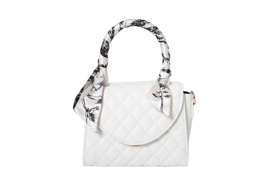 Ladies Top Handle Fashion Quilted Satchel Bag