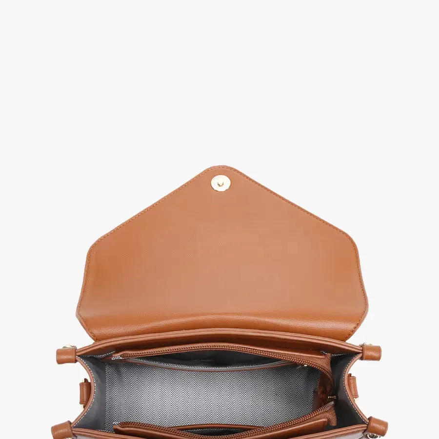 Lagos Envelope Black Crossbody Clutch