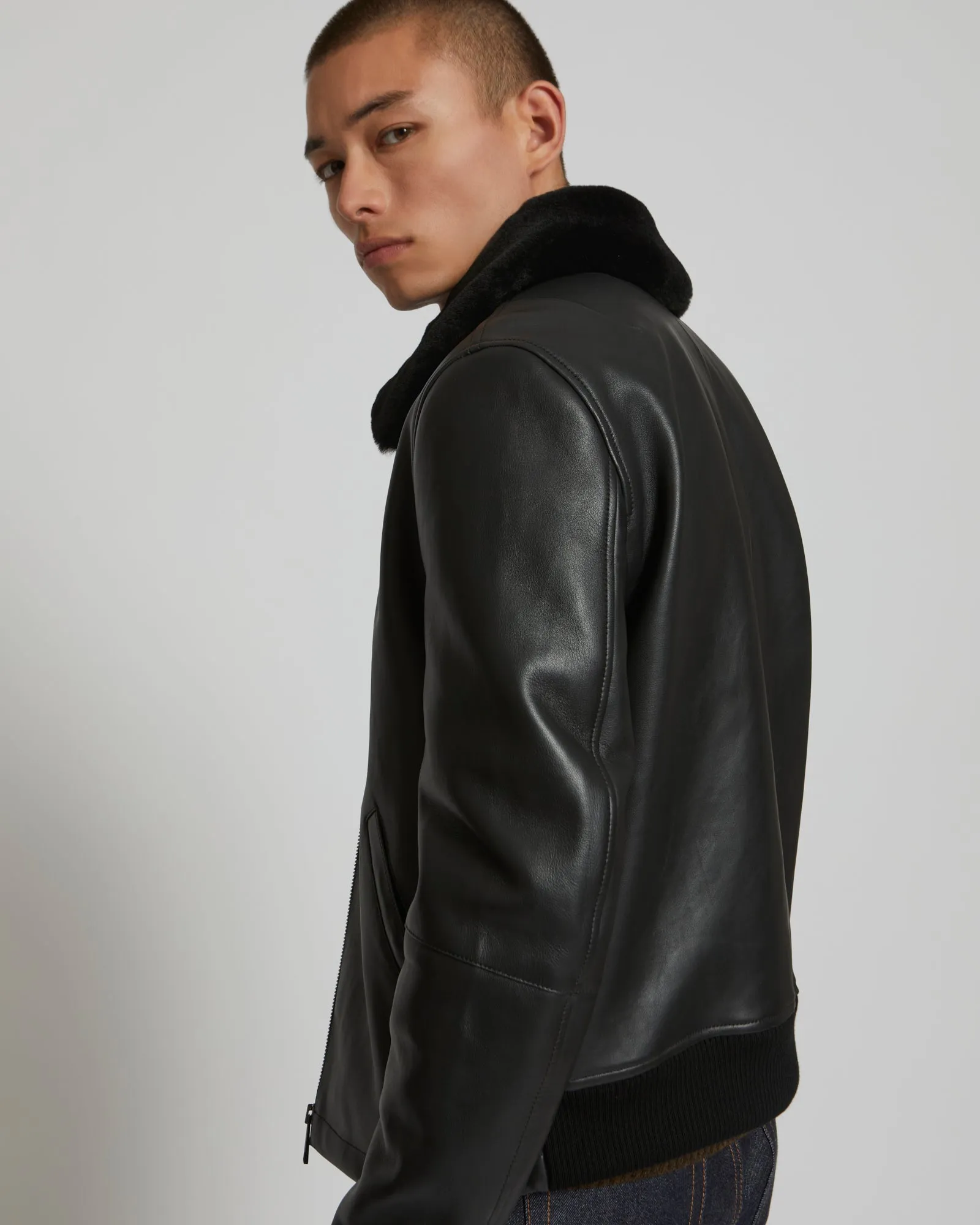 Lamb leather jacket