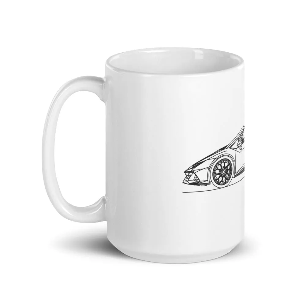 Lamborghini Huracán EVO Spyder silhouette Mug