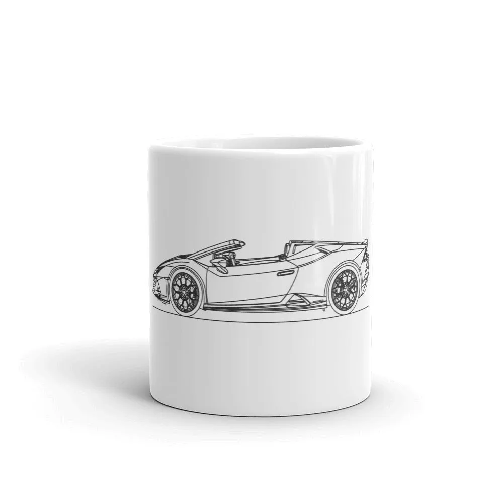 Lamborghini Huracán EVO Spyder silhouette Mug
